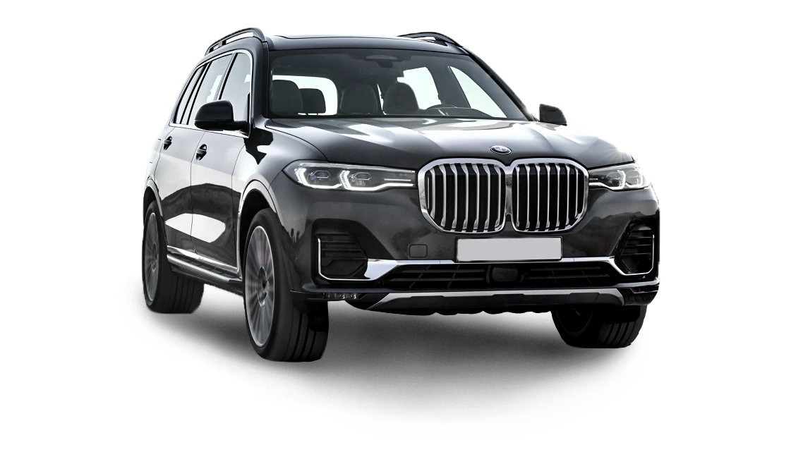 BMW X7 M50i luxury SUV in front three-quarter view