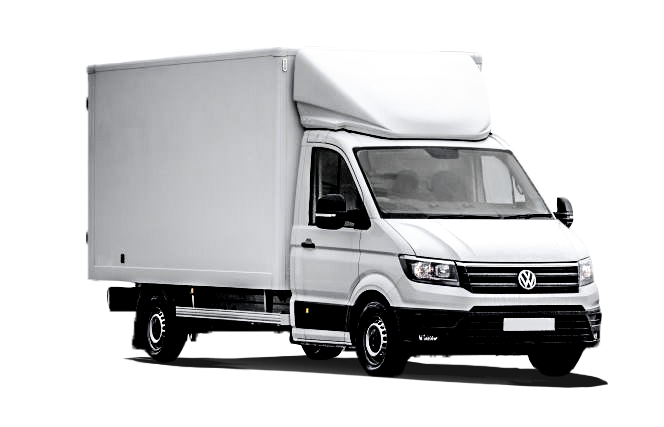 Volkswagen Crafter with tarpaulin cargo body rental vehicle
